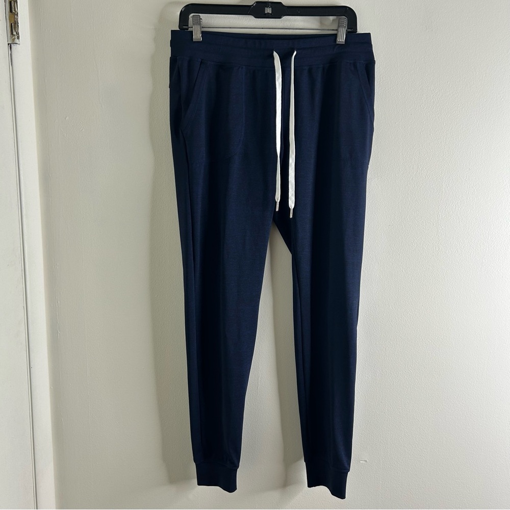 Zyia Active Women’s Joggers Navy Blue Space Dye Athletic Pants Logo Large